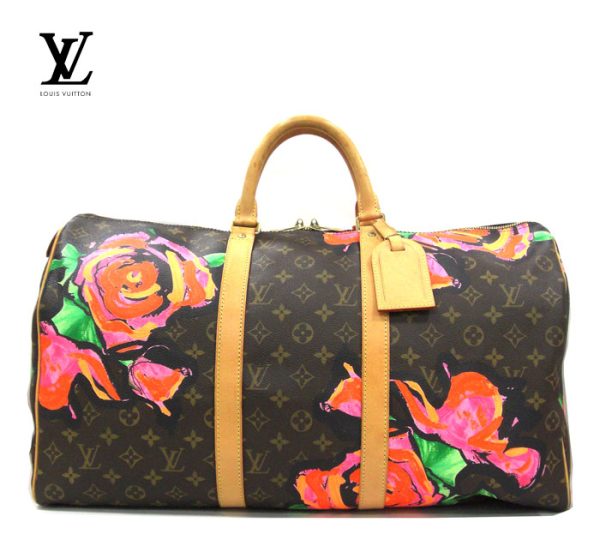 imgrc0073193552 Louis Vuitton Monogram Rose Keepall 50 Boston Bag Canvas Brown