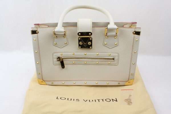 imgrc0073230336 Louis Vuitton Fabureau Handbag White Gold Hardware