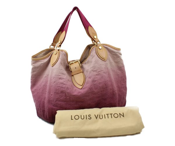 imgrc0073233201 Louis Vuitton Sunbeam Monogram Denim Rouge Tote