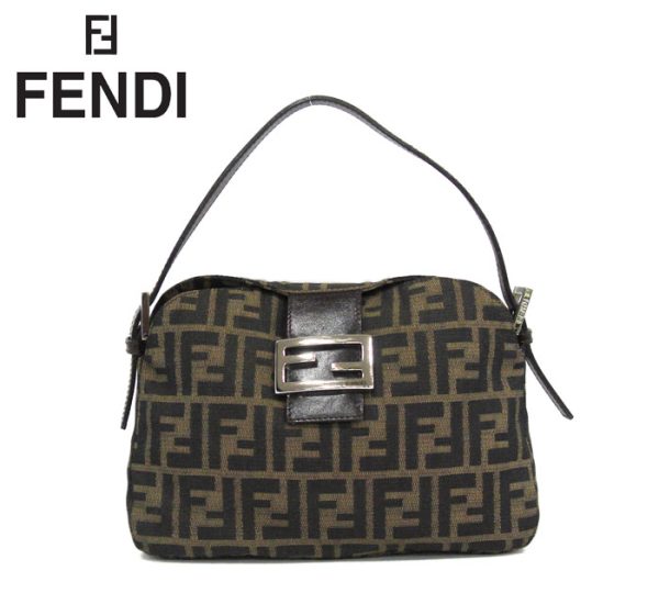 imgrc0073302874 Fendi Zucca Pattern One Shoulder Bag Canvas Leather