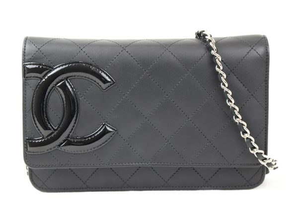 imgrc0073493172 Chanel Cambon Chain Long Wallet Black Pink