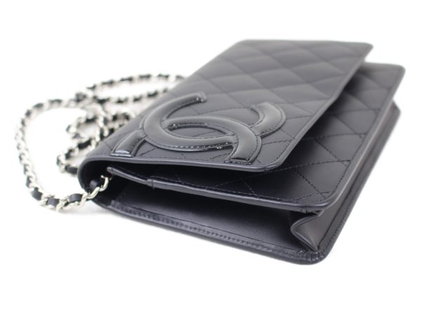 imgrc0073493174 Chanel Cambon Chain Long Wallet Black Pink