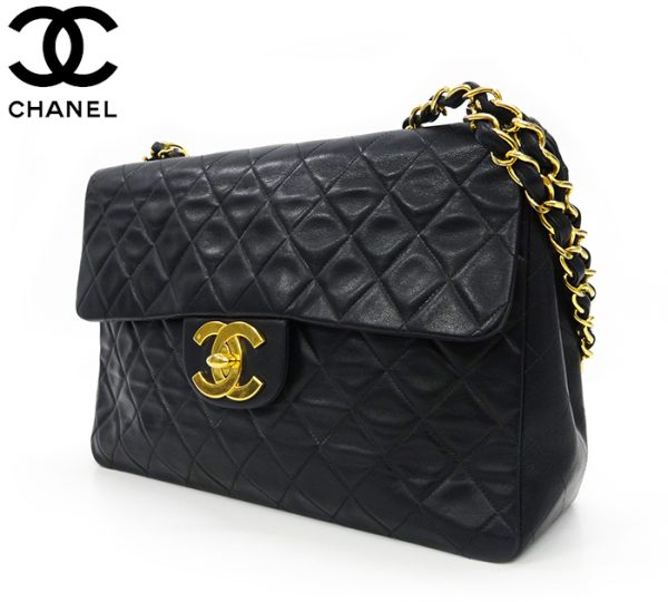 imgrc0073967565 Chanel Vintage Matelasse 34 Shoulder Bag Calfskin Black