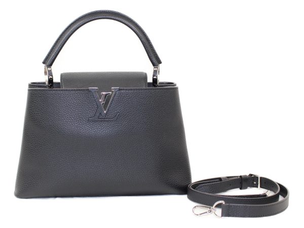 imgrc0074014567 Louis Vitton Capucines PM Noir Leather Handbag