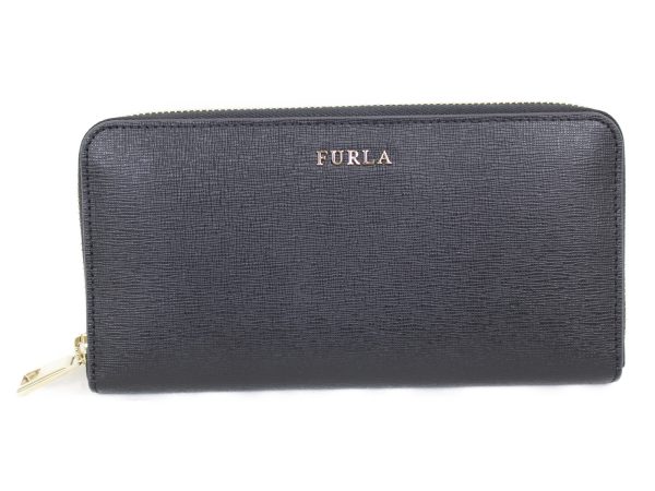 imgrc0074027090 Furla Round Zipper Long Wallet Black