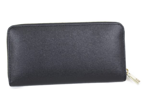 imgrc0074027091 Furla Round Zipper Long Wallet Black