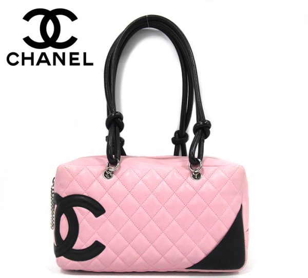 imgrc0074333942 Chanel Cambon Line Mini Bowling Bag Pink