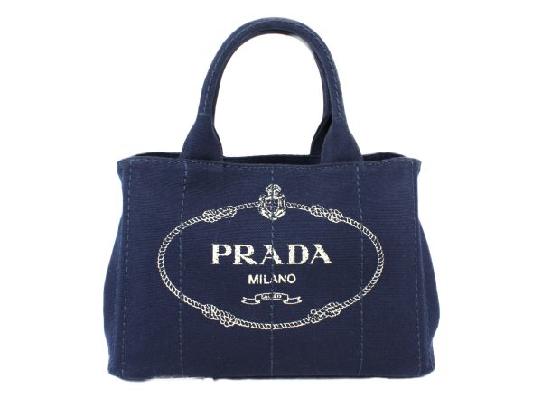 imgrc0075011370 Prada Canapa Navy Blue 2way Shoulder Bag