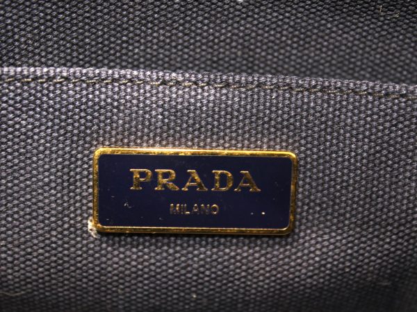 imgrc0075012042 Prada Canapa Navy Blue 2way Shoulder Bag