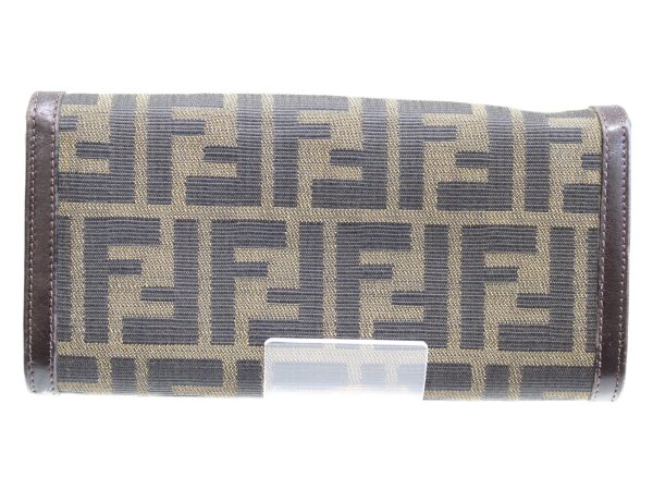 imgrc0075211035 Fendi Zucca Pattern Long Wallet Dark Brown