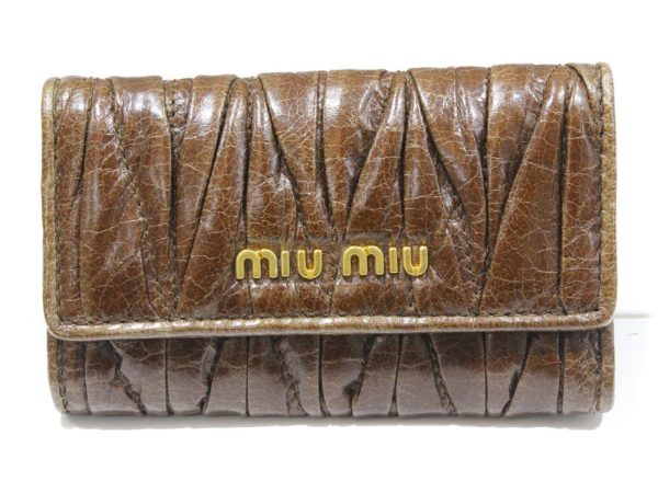 imgrc0075264841 Miu Miu 6 Key Case Brown Leather