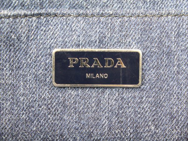 imgrc0075459932 Prada Kanapa Denim Fabric Tote Handbag