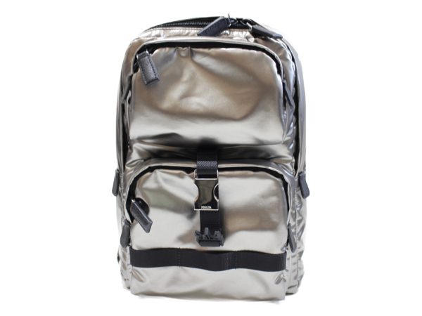 imgrc0075512561 Prada Backpack Silver Nylon