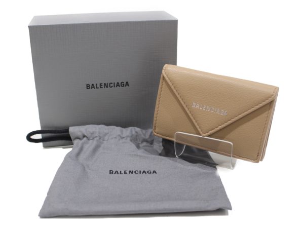 imgrc0075968367 Balenciaga Paper Mini Fold Wallet Beige