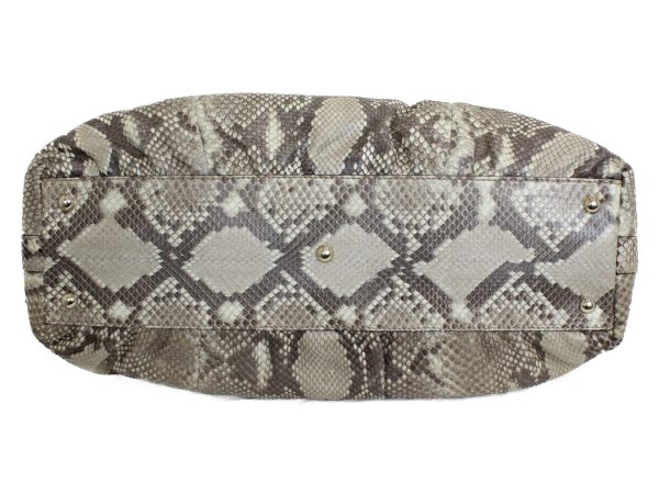 imgrc0076189080 Gucci Bamboo Python Handbag Shoulder Beige