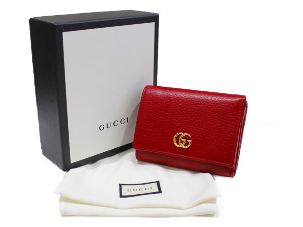 imgrc0076191330 Gucci Petit Marmont Trifold Wallet Leather Red