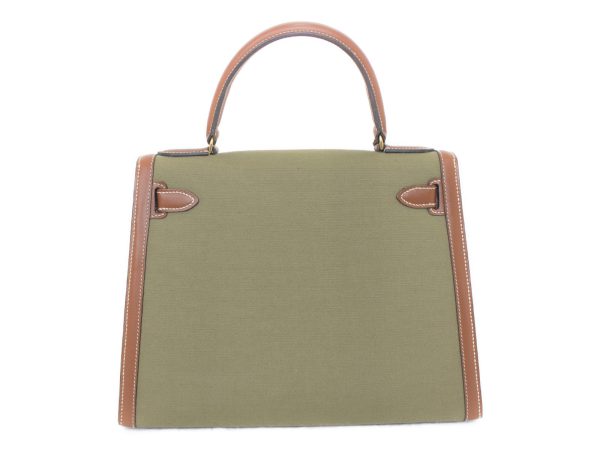 imgrc0076250745 Hermes Kelly 28 Leather Handbag Brown Moss Green