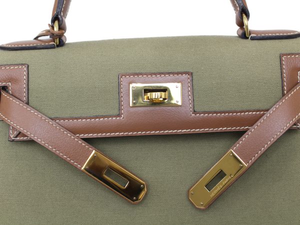 imgrc0076250750 Hermes Kelly 28 Leather Handbag Brown Moss Green