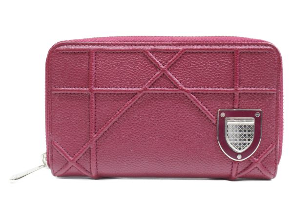 imgrc0076255470 Christian Dior Diorama Round Zipper Wallet Pink