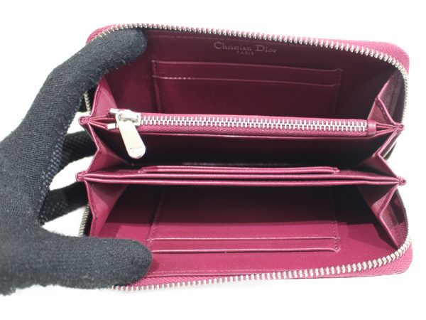 imgrc0076255475 Christian Dior Diorama Round Zipper Wallet Pink