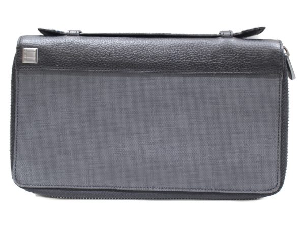 imgrc0076255533 Dunhill Double Zip Long Wallet Travel Case Black