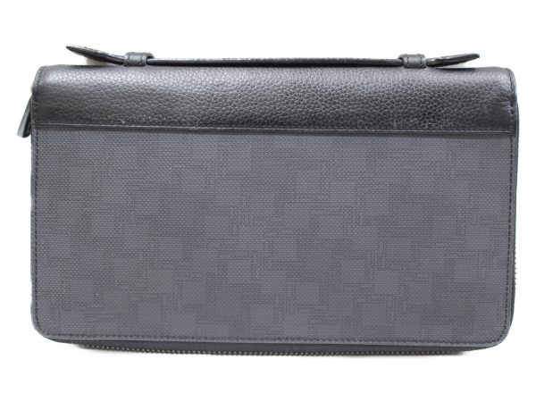 imgrc0076255536 Dunhill Double Zip Long Wallet Travel Case Black