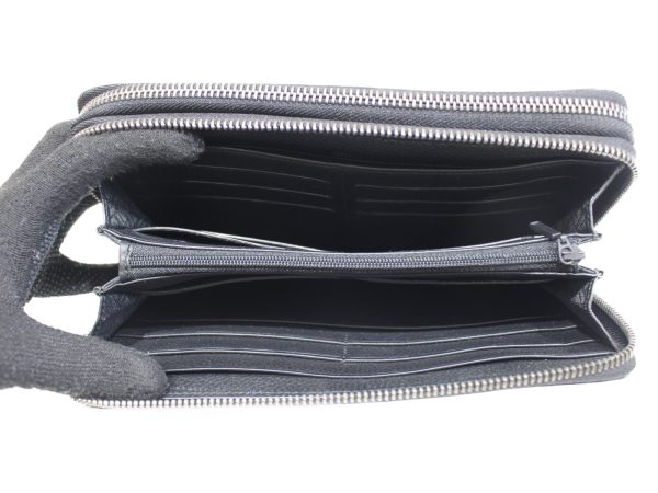 imgrc0076255540 Dunhill Double Zip Long Wallet Travel Case Black