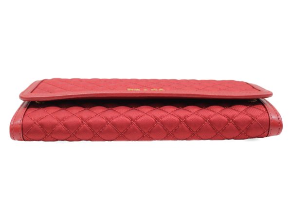 imgrc0076352048 Prada Quilted Long Wallet Red