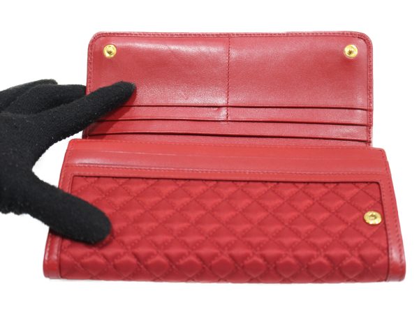 imgrc0076352049 Prada Quilted Long Wallet Red