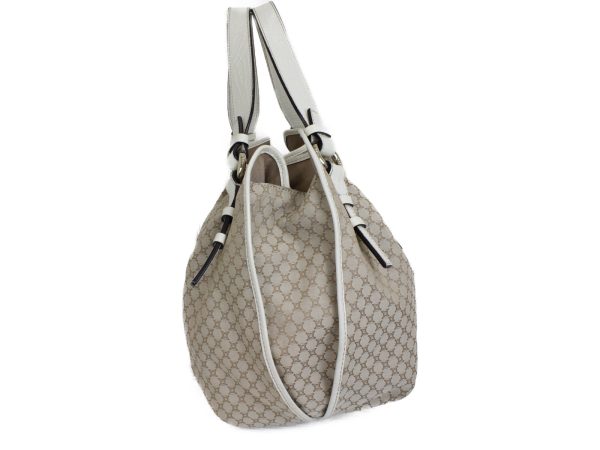 imgrc0076388543 Celine Tote Nylon Leather Handbag Beige Ivory