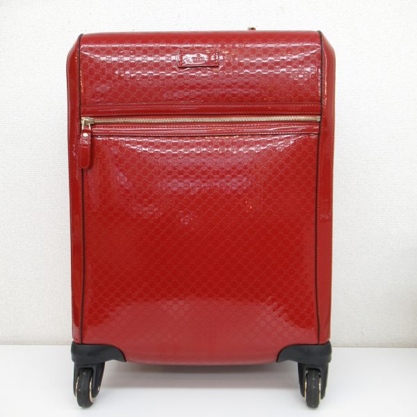 imgrc0076392926 GUCCI Carry Bag Micro Guccisima Suitcase Travel Enamel Red