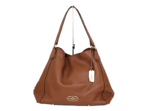 imgrc0076646740 Coach Edie Brown Leather Handbag Gold Hardware