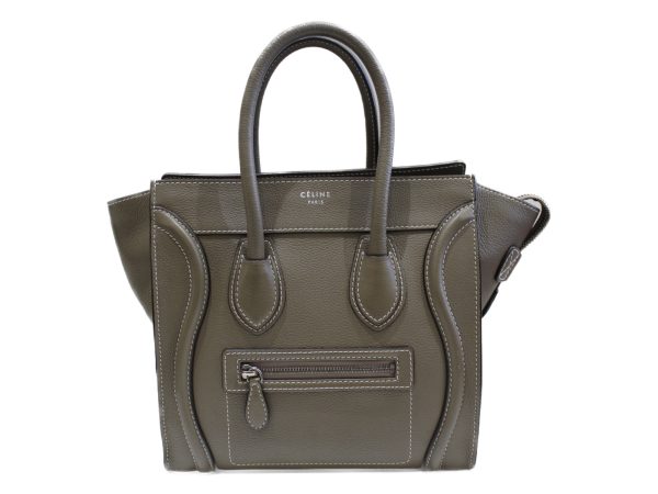 imgrc0076656869 Celine Luggage Micro Shopper Handbag Greige