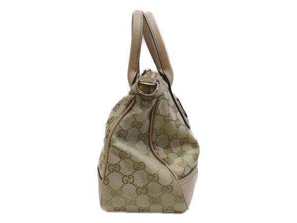 imgrc0076661956 Gucci 2way Shoulder Handbag Canvas Beige