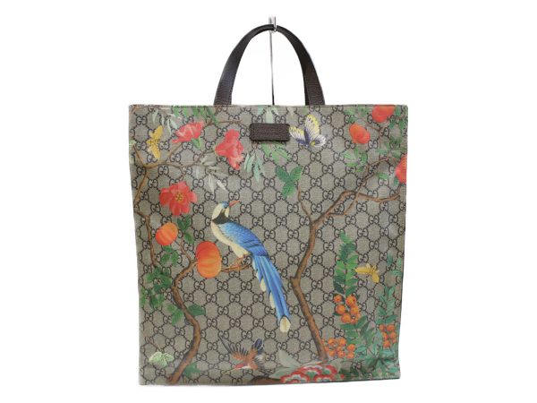 imgrc0076673853 Gucci Tian GG Supreme Bird Tote Shoulder Bag