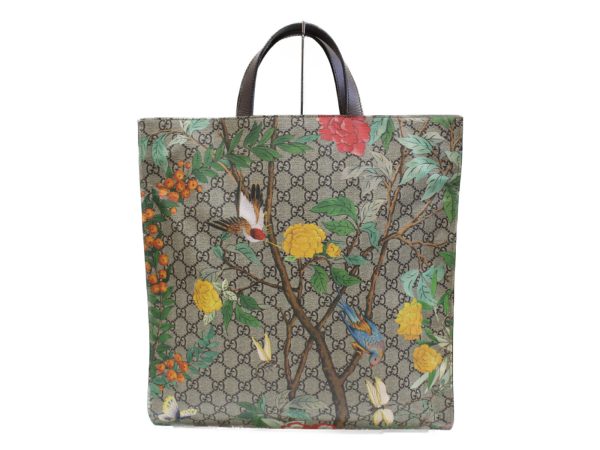 imgrc0076673856 Gucci Tian GG Supreme Bird Tote Shoulder Bag