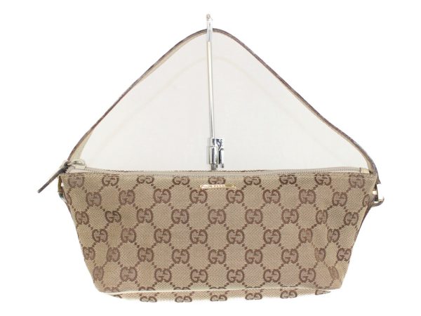 imgrc0076942183 Gucci Accessory Pouch Canvas Handbag Beige Brown