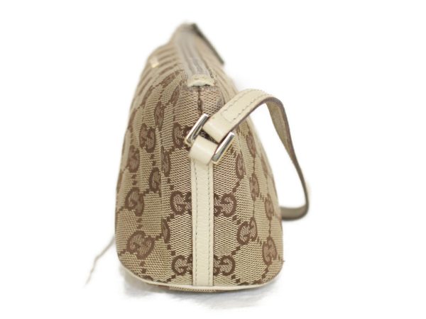 imgrc0076942185 Gucci Accessory Pouch Canvas Handbag Beige Brown