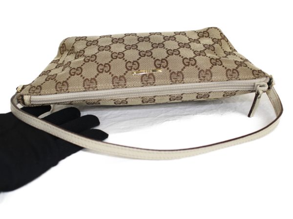 imgrc0076942188 Gucci Accessory Pouch Canvas Handbag Beige Brown