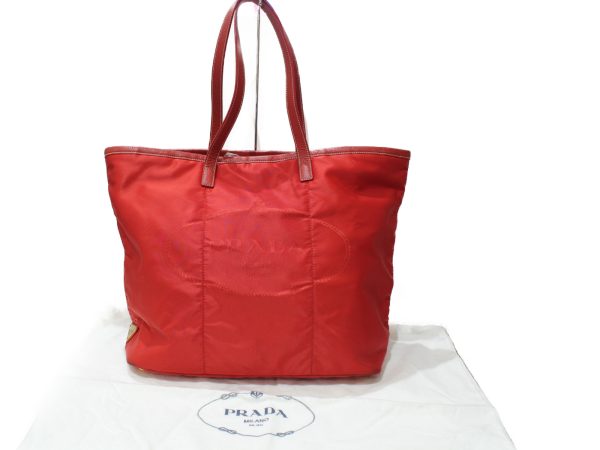 imgrc0077054081 Prada Nylon Tote Bag Red