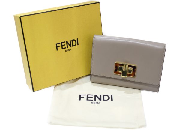 imgrc0077173226 Fendi Bifold Wallet Leather Folding Greige