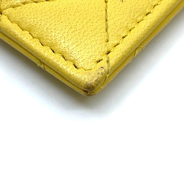 imgrc0079344572 CHANEL Matelasse Coin Case Card Case Lambskin Yellow