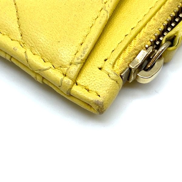 imgrc0079344575 CHANEL Matelasse Coin Case Card Case Lambskin Yellow