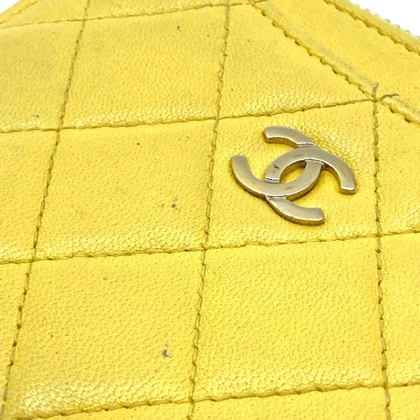 imgrc0079344576 CHANEL Matelasse Coin Case Card Case Lambskin Yellow