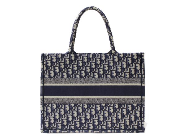 imgrc0079551732 Dior Book Tote Small Canvas Leather Navy