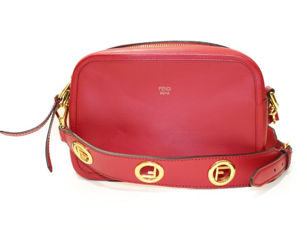 imgrc0079664511 Fendi Cam Leather Shoulder Camera Bag Red