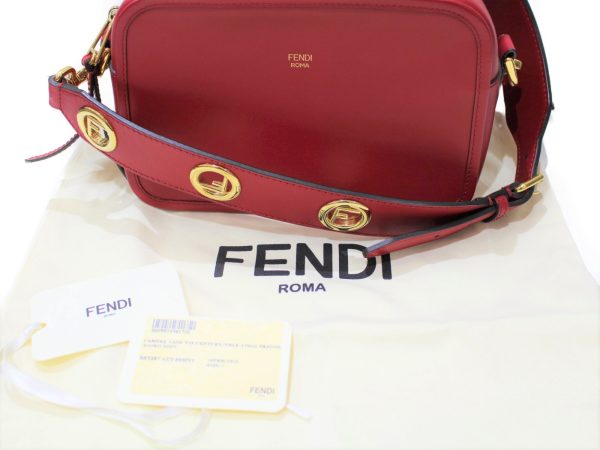 imgrc0079664525 Fendi Cam Leather Shoulder Camera Bag Red