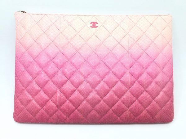 imgrc0079682483 CHANEL Clutch Bag Python Pink