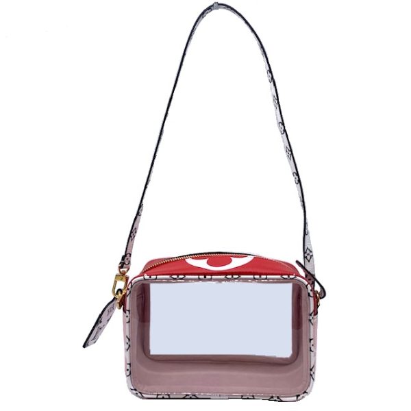 imgrc0079700857 LOUIS VUITTON Beach Pouch Giant Red Pink White Black