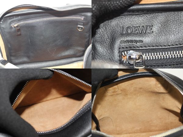 imgrc0079743201 Loewe Amazona 75 Leather Handbag Shoulder Black